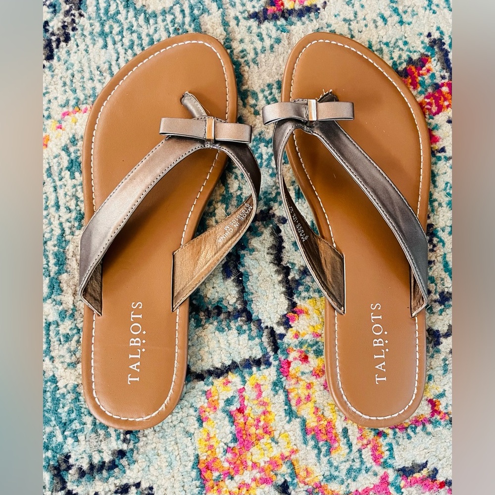 Talbots Women's Bronze and Tan Sandals